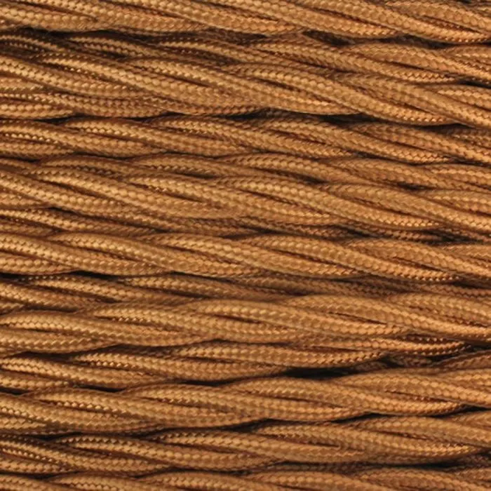 3 Core  Braided Antique Gold Individually Twisted Cable