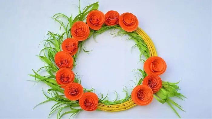Flower Crown | How To Make Wall Hangings With Paper Step By Step | Wall Hanging | Paper Rose