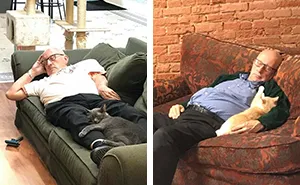 The Internet Can’t Get Enough Of This Man Who Volunteers And Naps With Cats At A Shelter Every Day