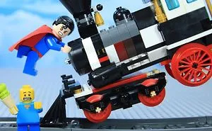 Lego Train Superman Vs Joker’s Robbery