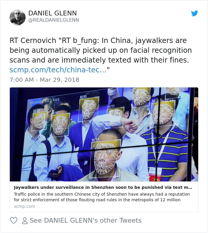 Jaywalkers Under Surveillance In Shenzhen Soon To Be Punished Via Text Messages