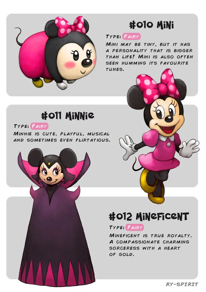 I Turned 19 Famous Disney Characters Into Evolving Pokemon