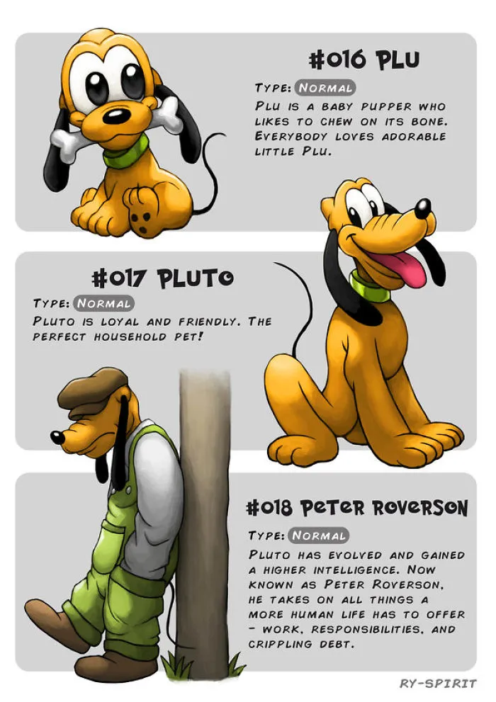 I Turned 19 Famous Disney Characters Into Evolving Pokemon
