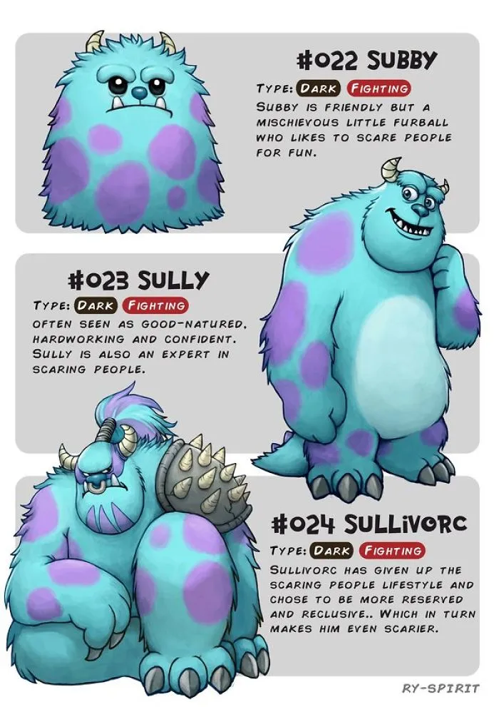 I Turned 19 Famous Disney Characters Into Evolving Pokemon