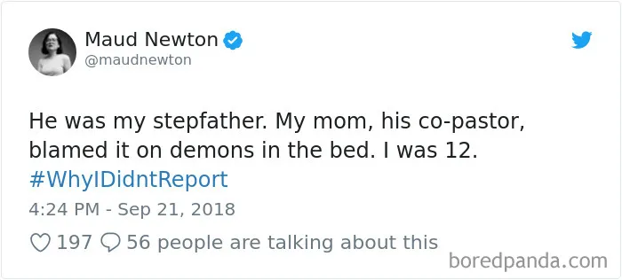 Trump Asks “Why Didn’t They Call The FBI 36 Years Ago?” Gets Shut Down With #WhyIDidntReport Tweets