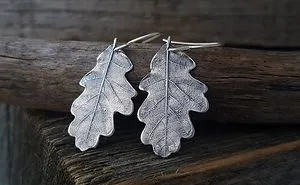 I Make Leaf Jewelry From Sterling Silver