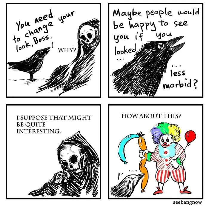 30 Comics About Death, Dogs, Cats And Me