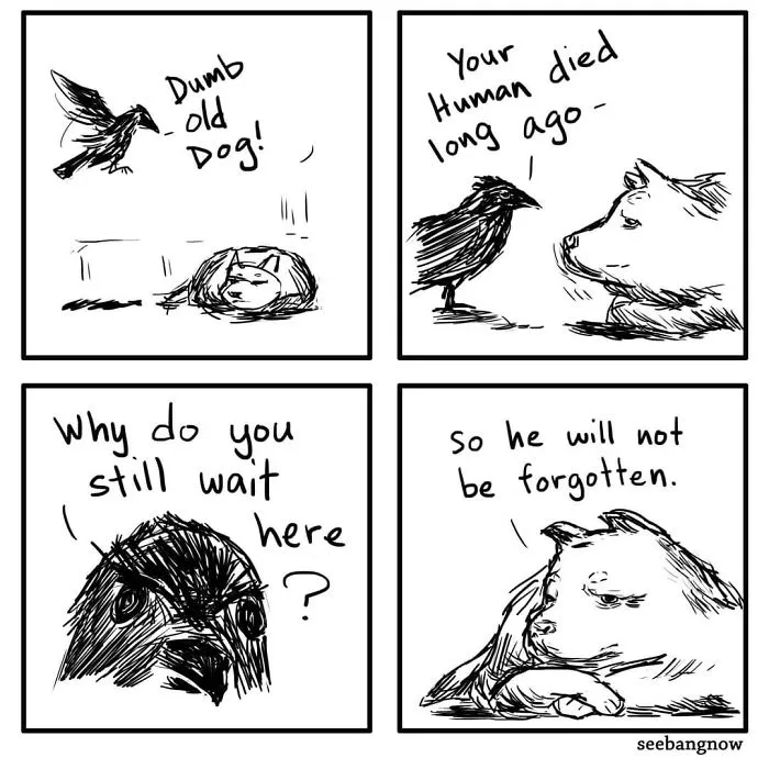 30 Comics About Death, Dogs, Cats And Me