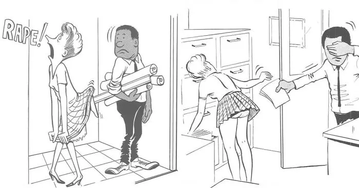 This Black Guy Drew What It Was Like Being The Only Black Man In A White Office In The 60s, And It's Worse Than You Think