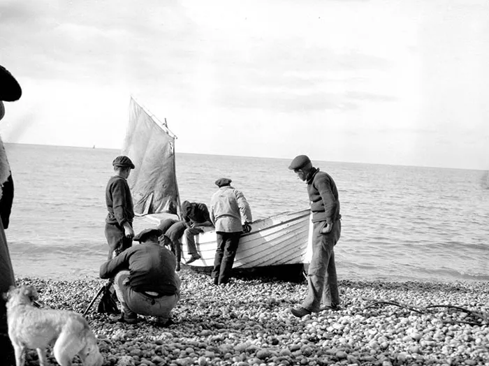 Fishermen, Étretat, Normandy, France