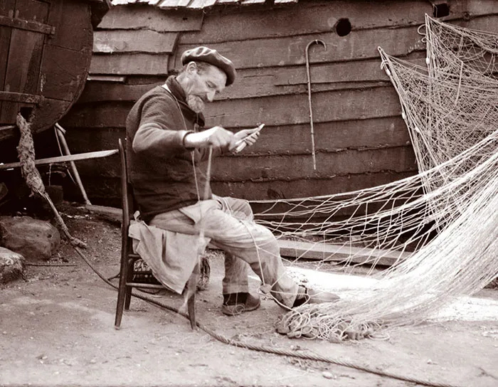 Net Mender, Étretat, Normandy, France