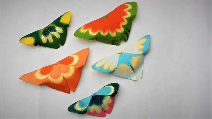How To Make Paper Butterflies Paint For Wall Step By Step || Diy_ Origami Butterfly Paintings