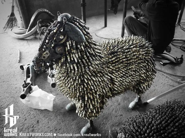 Artists Upcycle Metal Scrap Into Sculptures Of Famous Movie Characters