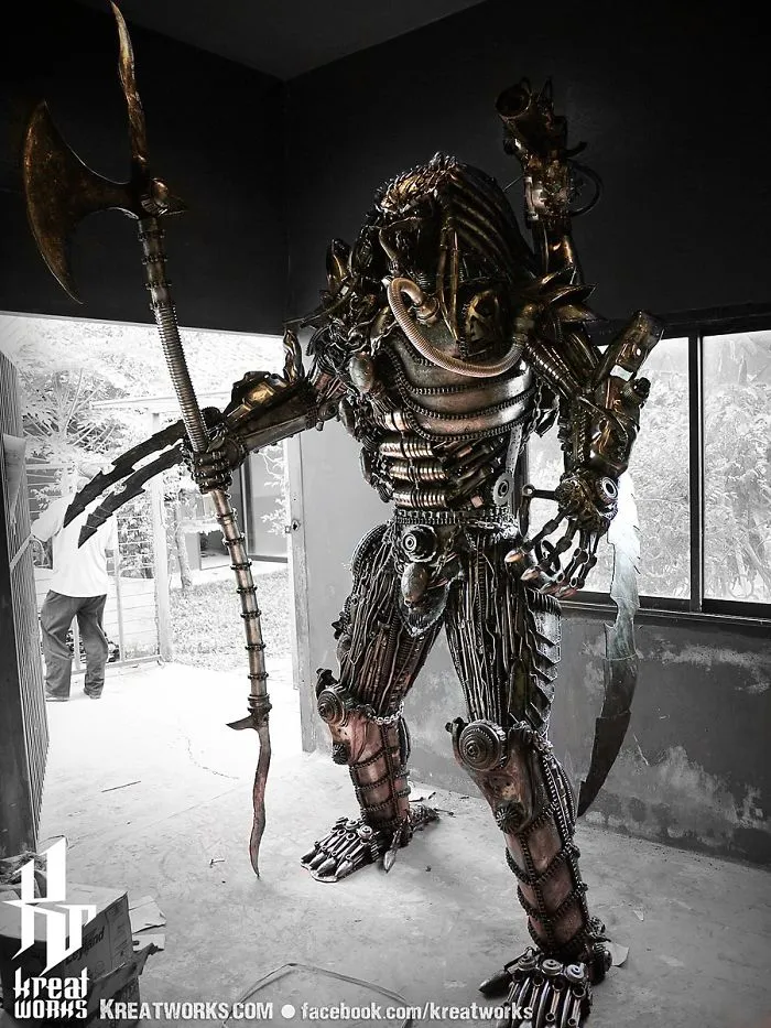 Artists Upcycle Metal Scrap Into Sculptures Of Famous Movie Characters