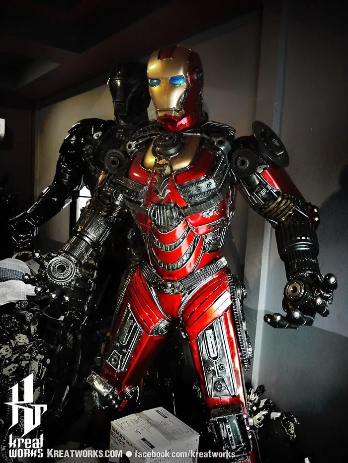 Artists Upcycle Metal Scrap Into Sculptures Of Famous Movie Characters