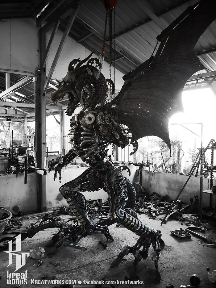 Artists Upcycle Metal Scrap Into Sculptures Of Famous Movie Characters