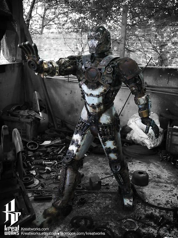 Artists Upcycle Metal Scrap Into Sculptures Of Famous Movie Characters