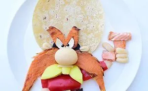 To Make My Son Eat Healthy Food, I Turn It Into His Favorite Cartoons (New Pics)