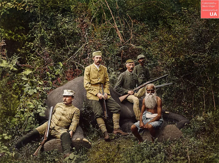 Archduke Franz Ferdinand, 1893, Elephant Hunting, India