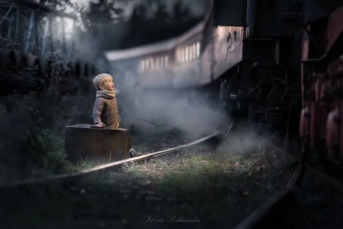 Stadthagen, Germany - Kids In Front Of A "Santa Claus Train" (Train Runs With A Steam Engine In The Holiday Season To Take People To The Christmas Markets)