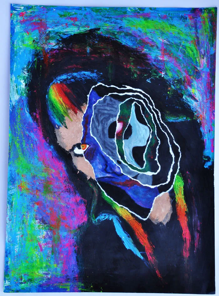 Iranian Girl Self-Portrait From The Other World
