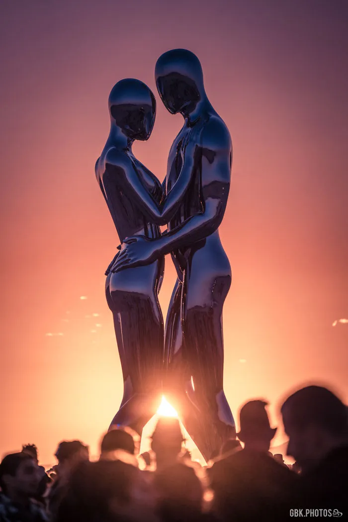 "In Every Lifetime I Will Find You" Metallic Sculpture By Michael Benisty