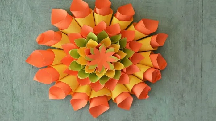 How To Make Giant Paper Flowers For Wall || Giant Paper Flowers || Easy Giant Paper Flowers