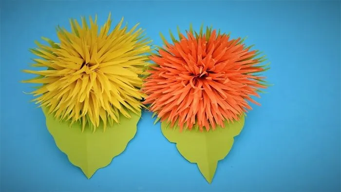 How To Make Beautiful Flowers With Crepe Paper || Flower Making Craft ||  Origami Flowers