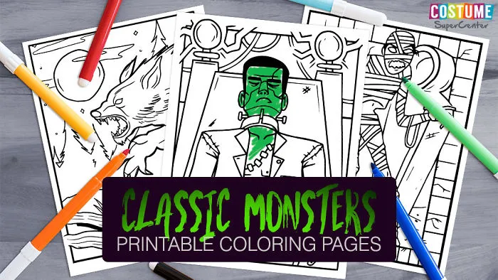 Kiddos Can Now Color Their Favorite Halloween Monsters