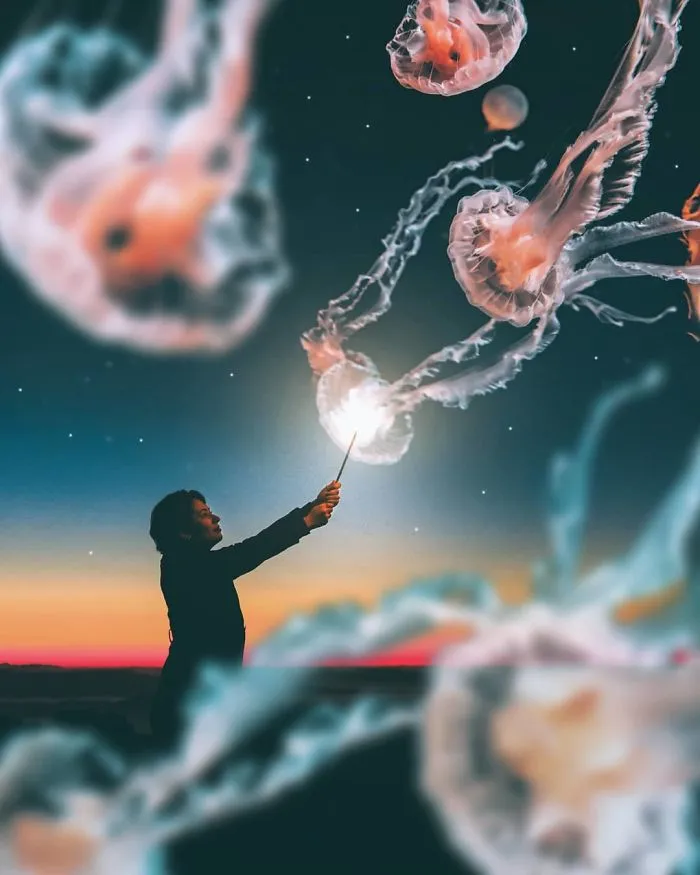 Combino fotos en Photoshop para hacer escenas surrealistas, aquí hay 35 de ellas