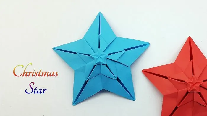Paper Star Making For Christmas Decoration - Christmas Origami Star