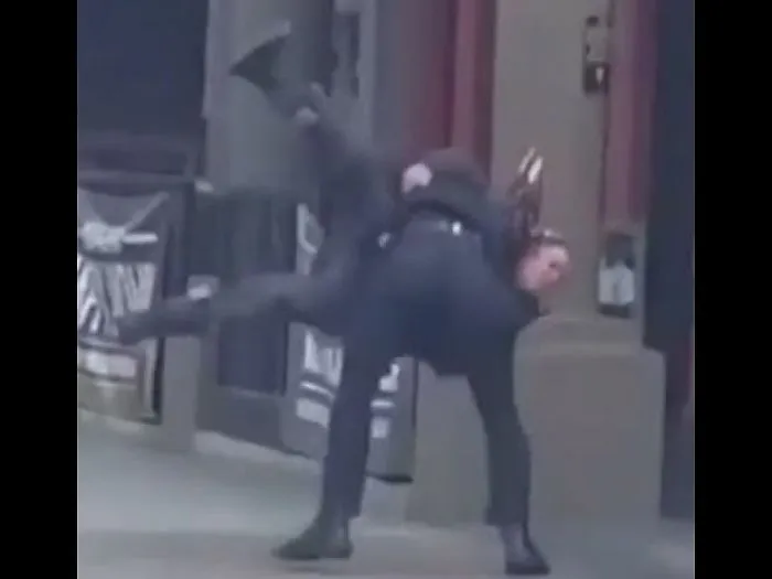 Police Officer Body Slams Crazy Woman