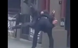 Police Officer Body Slams Crazy Woman
