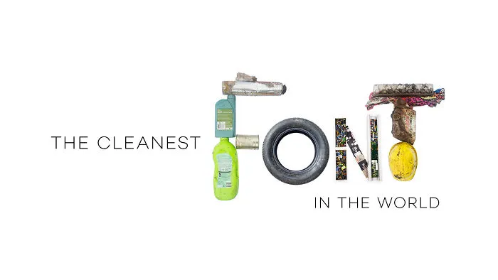 The Cleanest Font In The World – Made From 
trash Found In Nature Of Slovenia