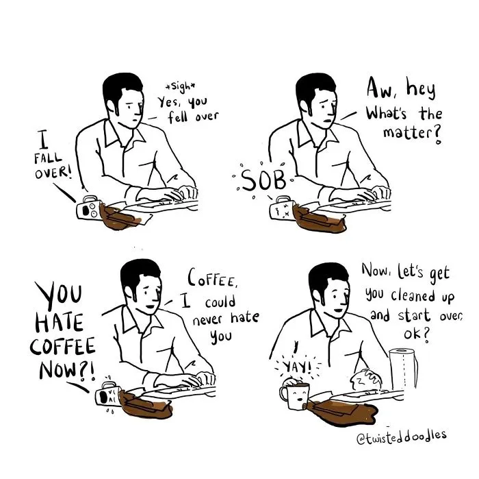 Coffee Falls Over