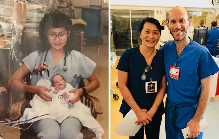Esta enfermera, Vilma Wong, descubre que su nuevo compañero, especialista en neurología infantil, es un bebé al que cuidó hace 28 años