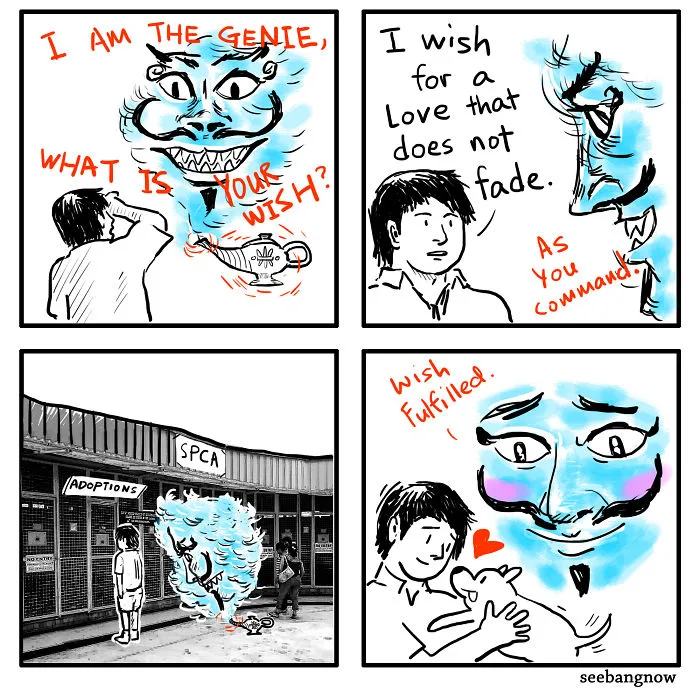30 Comics About Death, Dogs, Cats And Me