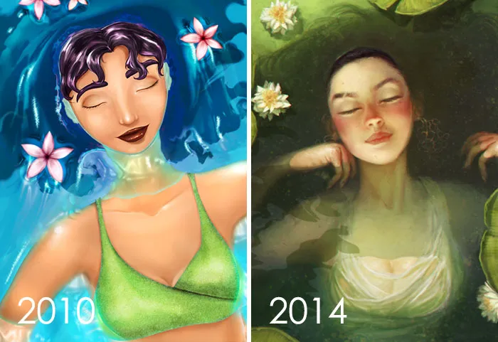 Es fácil ver la evolución
