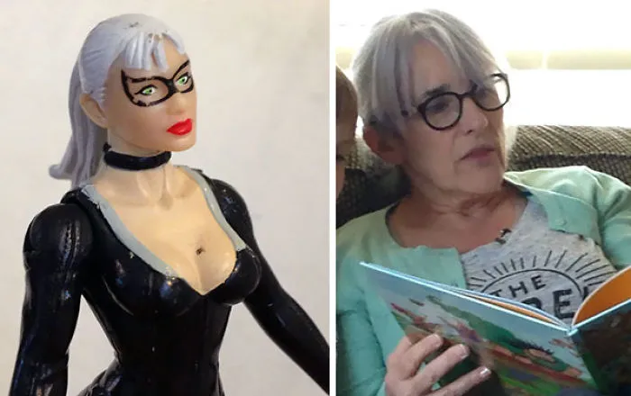Mi hijo de 2 años me ha enseñado esta figura de acción y me ha preguntado si era la abuela