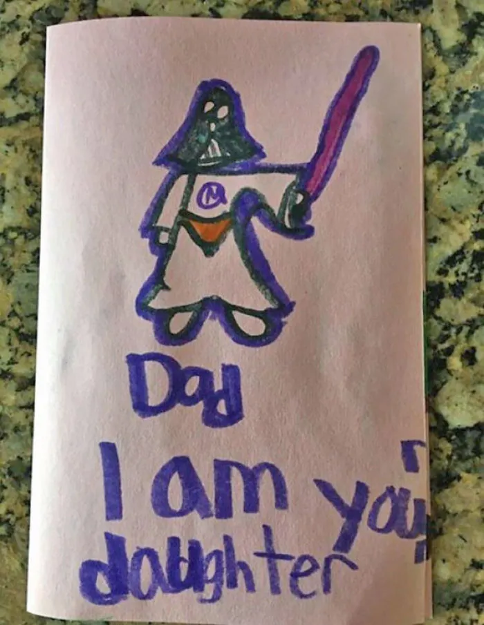 My Friend's Daughter Made Him A Birthday Card
