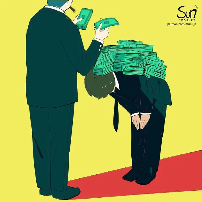 Estas oscuras ilustraciones muestran lo que está mal con la sociedad