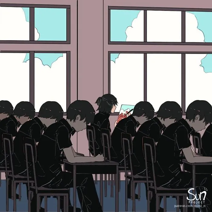 Estas oscuras ilustraciones muestran lo que está mal con la sociedad