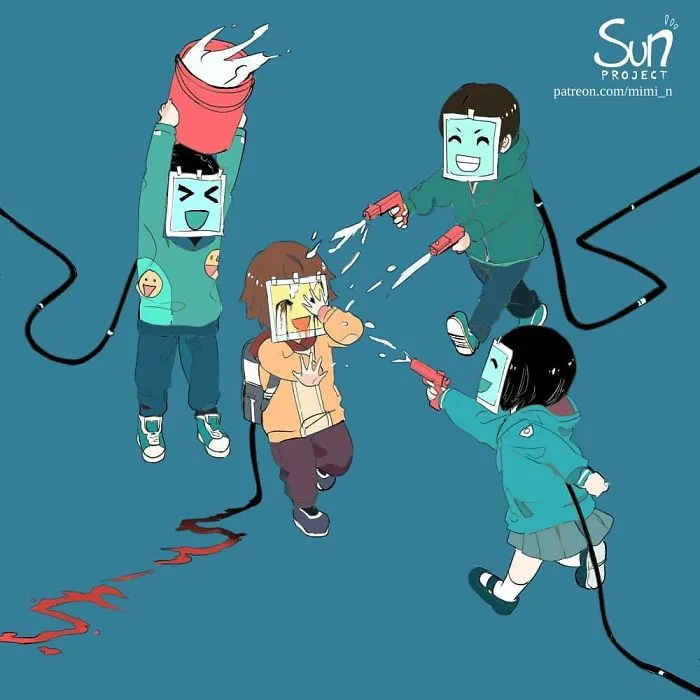 Estas oscuras ilustraciones muestran lo que está mal con la sociedad