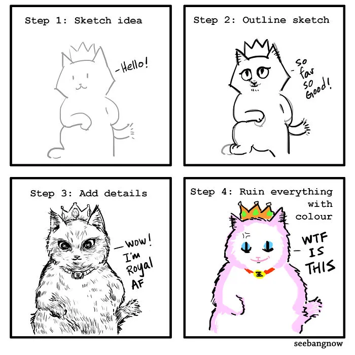 30 Comics About Death, Dogs, Cats And Me
