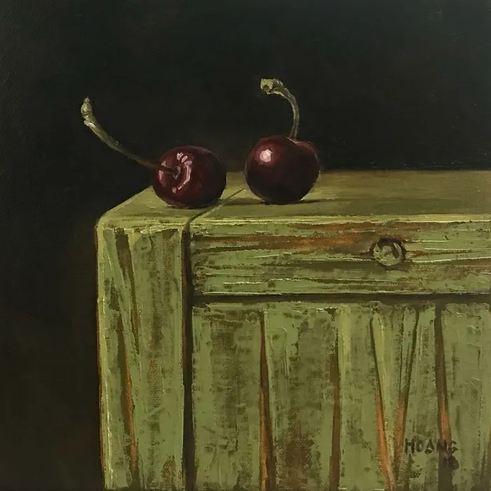 Wooden Surface With Pallet Knife - Oil Painting
