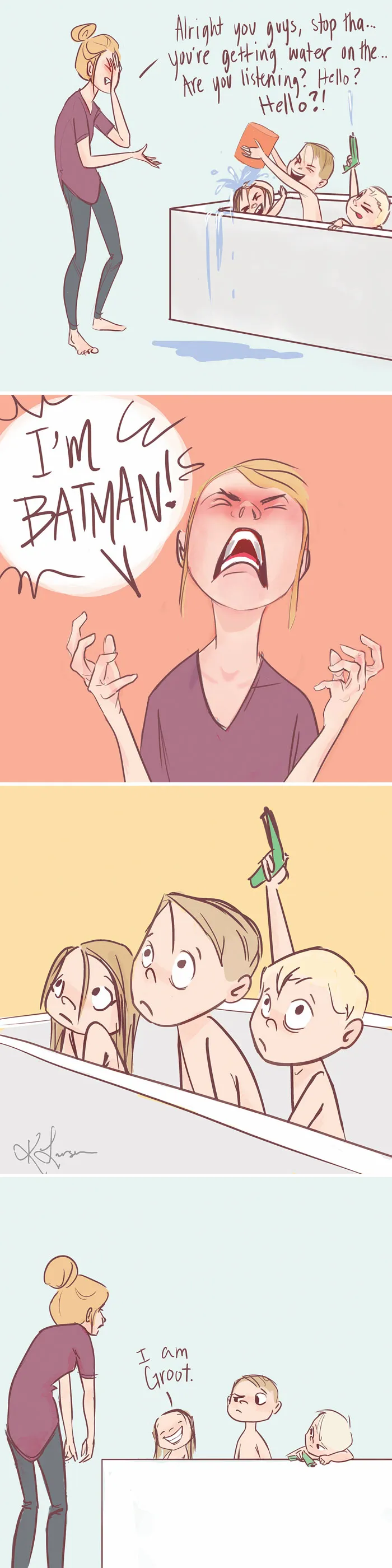 Sometimes When My Kids Are Ignoring Me... I Yell Random Things To Get Their Attention