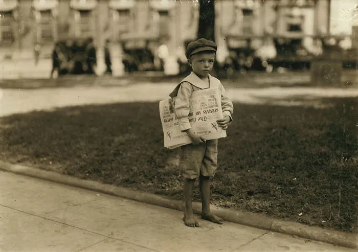 7 Year Old Ferris. Tiny Newsie Who Did Not Know Enough To Make Change For Investigator. There Are Still Too Many Of These Little Ones In The Larger Cities. Location: Mobile, Alabama