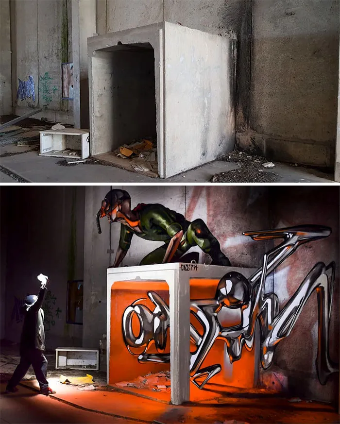 Portuguese Street Artist Paints 3D Creature Graffiti And It's Not For The Faint Of Heart (39 Pics)