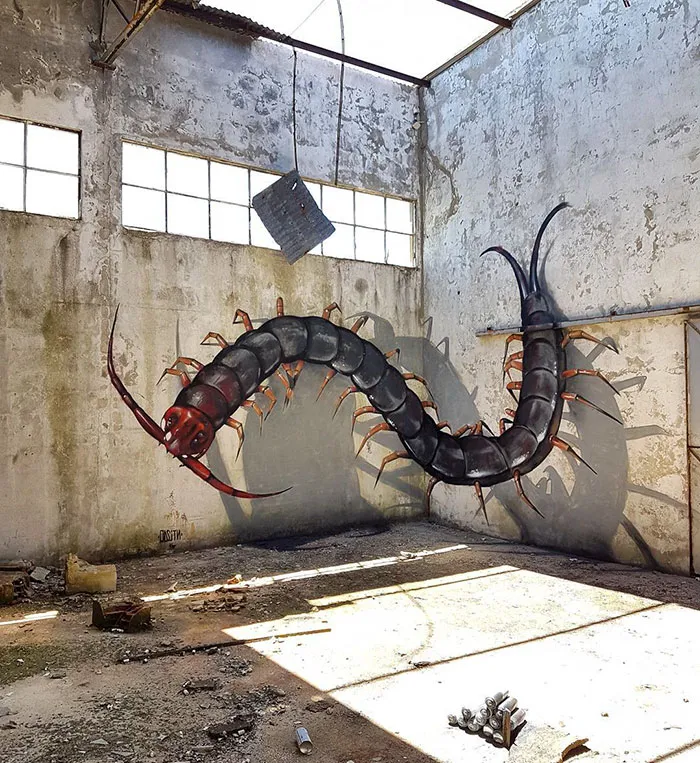 Portuguese Street Artist Paints 3D Creature Graffiti And It's Not For The Faint Of Heart (39 Pics)
