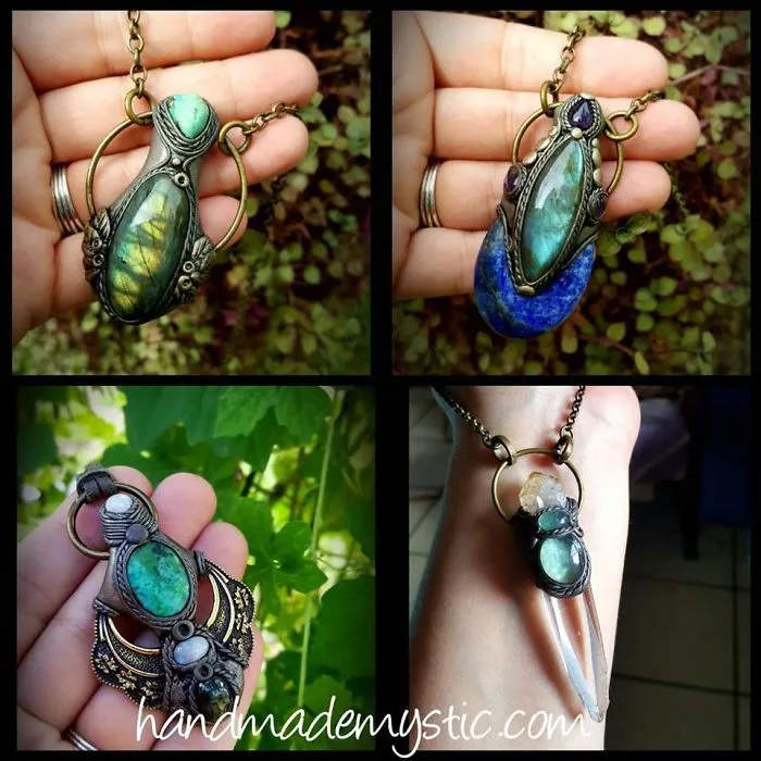 Clay Artist Turns Healing Crystals And Clay Into Stunning Pieces Of Wearable Artwork